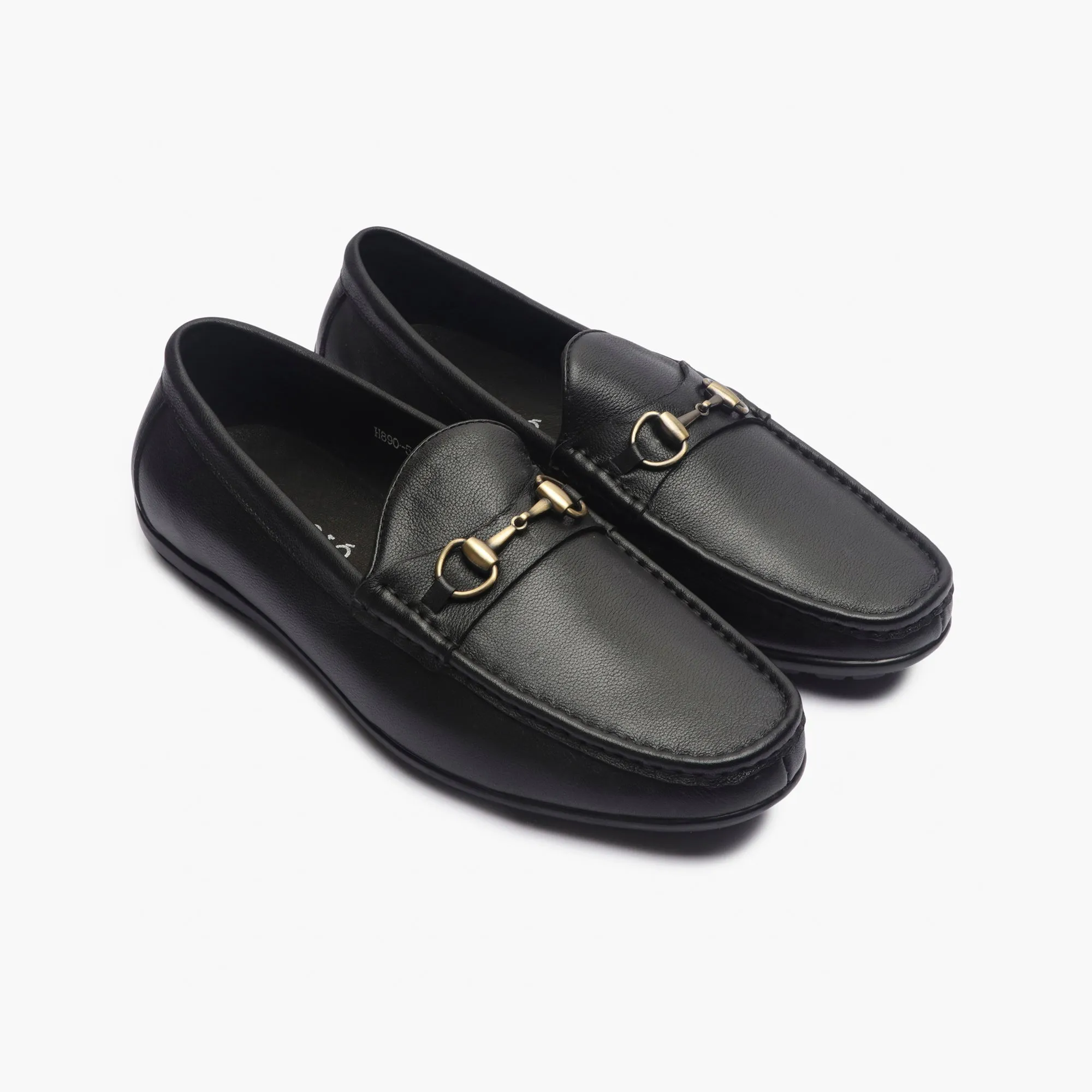 Leather Loafers with Buckle