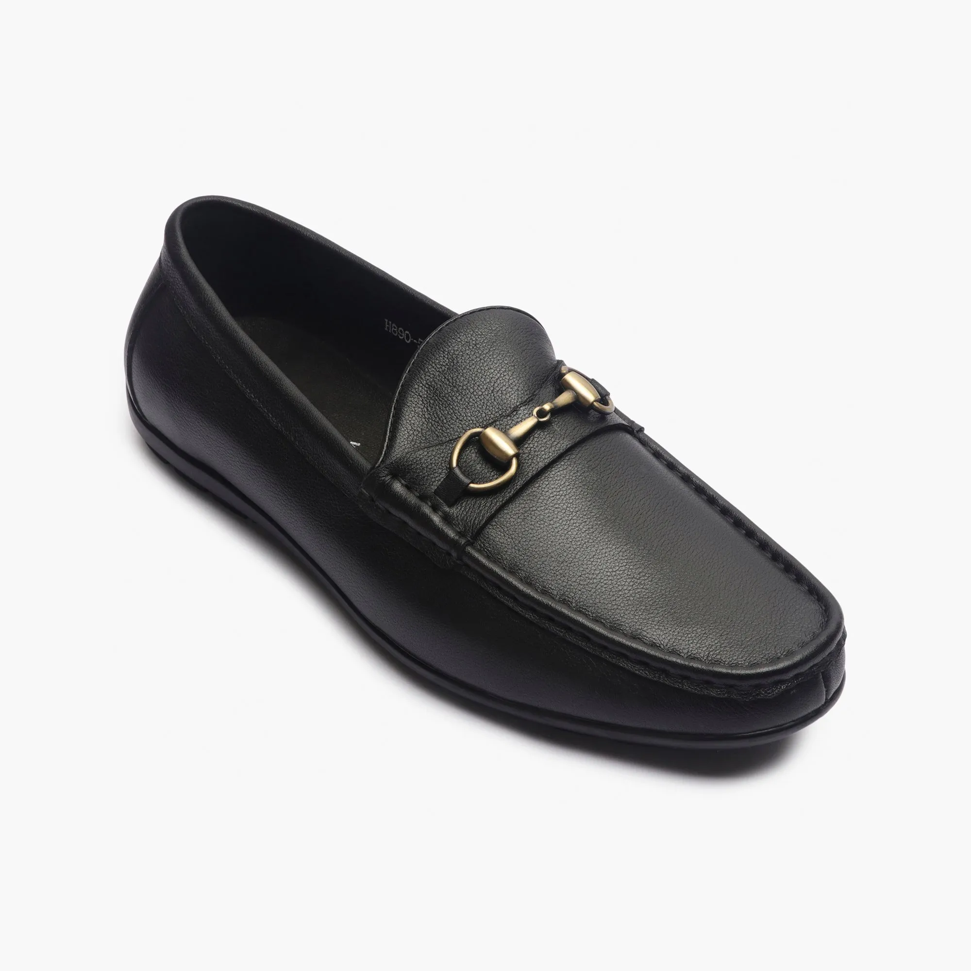Leather Loafers with Buckle