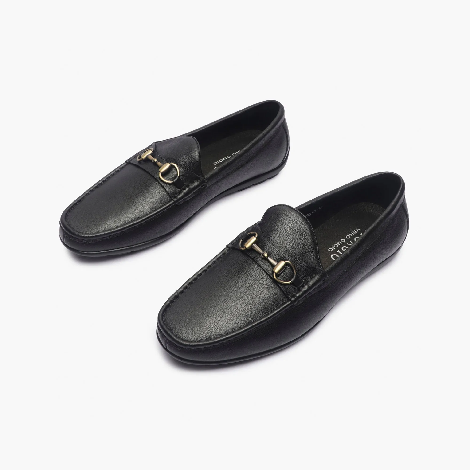 Leather Loafers with Buckle