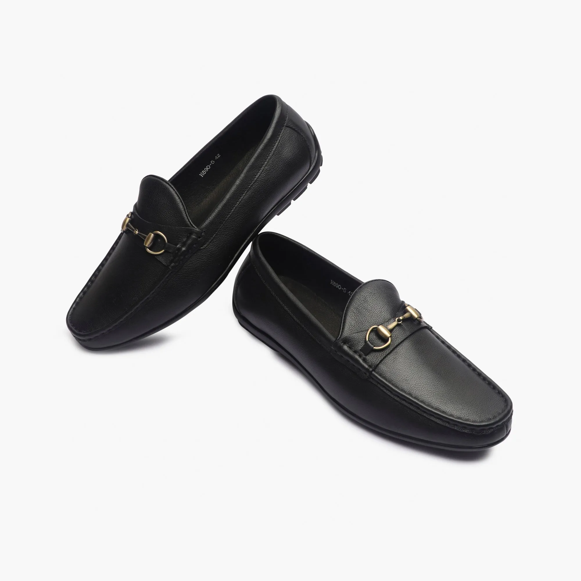 Leather Loafers with Buckle