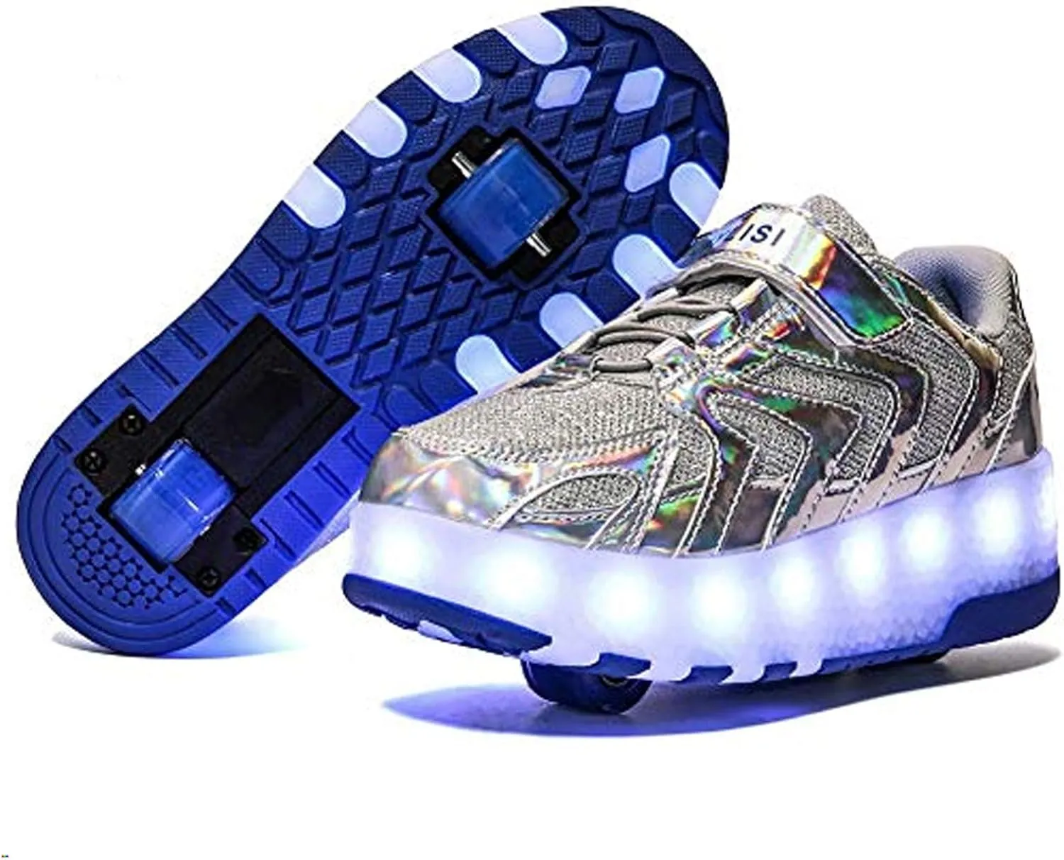 Led Light Roller Skate Sneakers with Wheels Girls Boys Shoes USB Rechargeable Dual Wheel Blinking Skate Sneaker Shoes Christmas