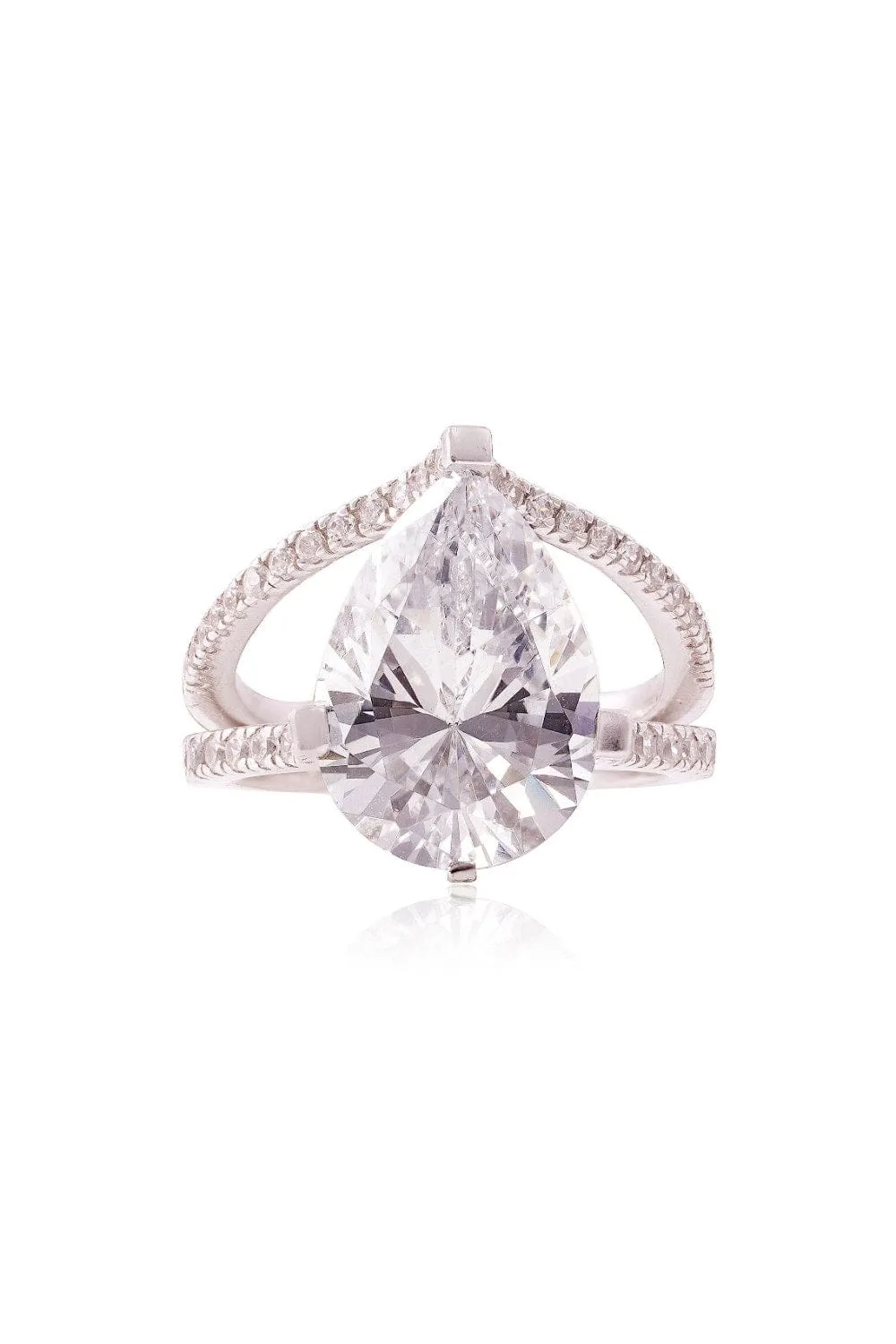 Luminous Pear Sparkler Ring