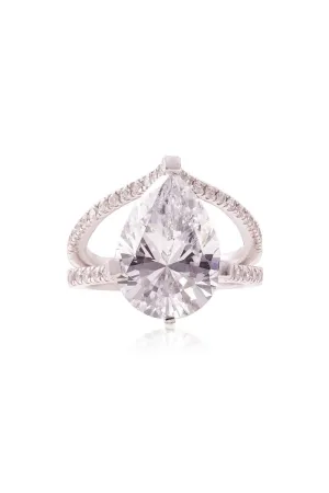 Luminous Pear Sparkler Ring