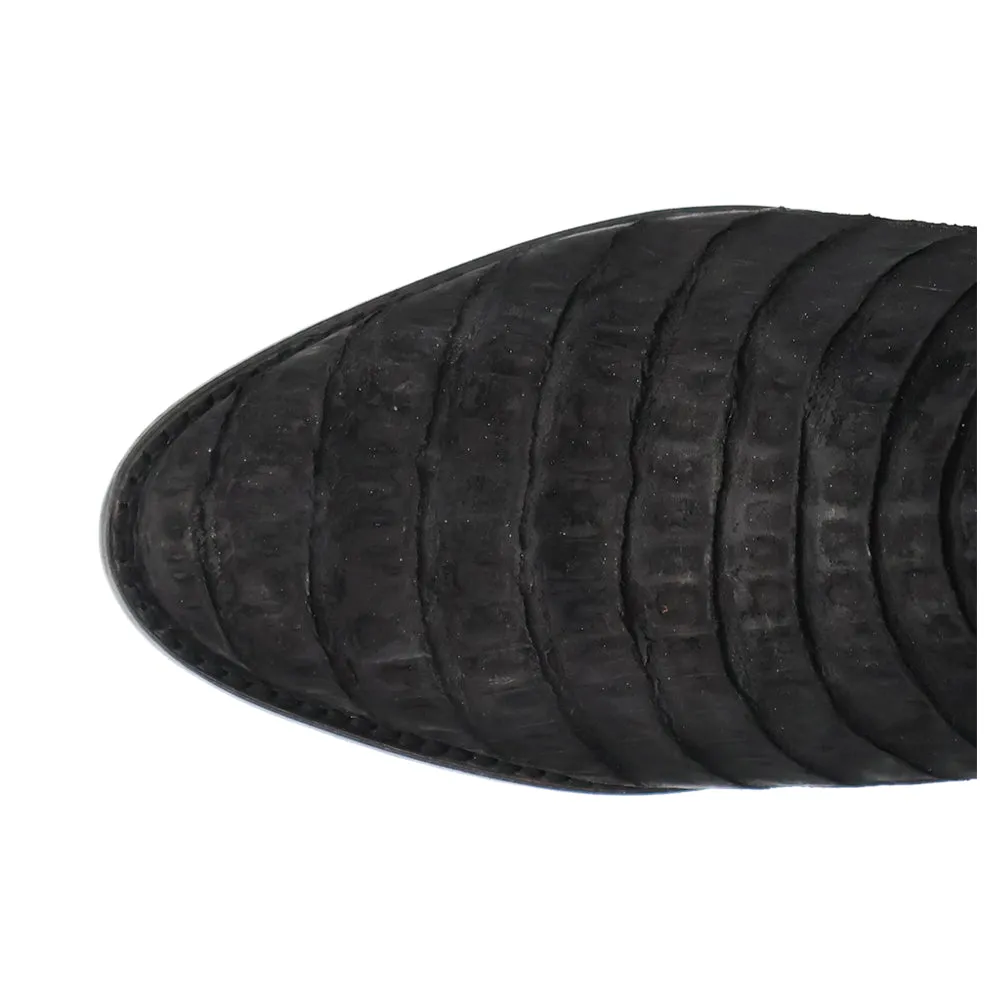 Makara Alligator Round Toe Pull On Cowboy Boots