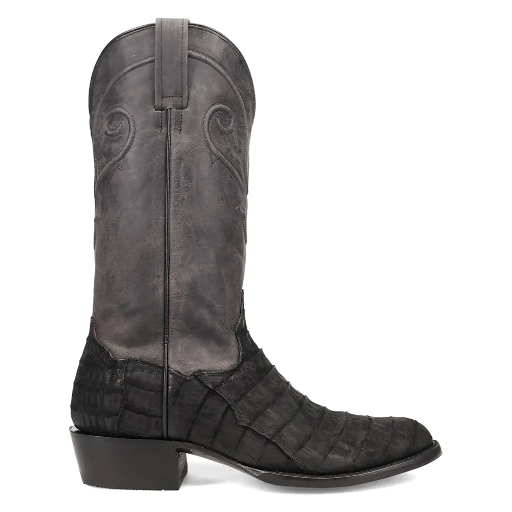 Makara Alligator Round Toe Pull On Cowboy Boots