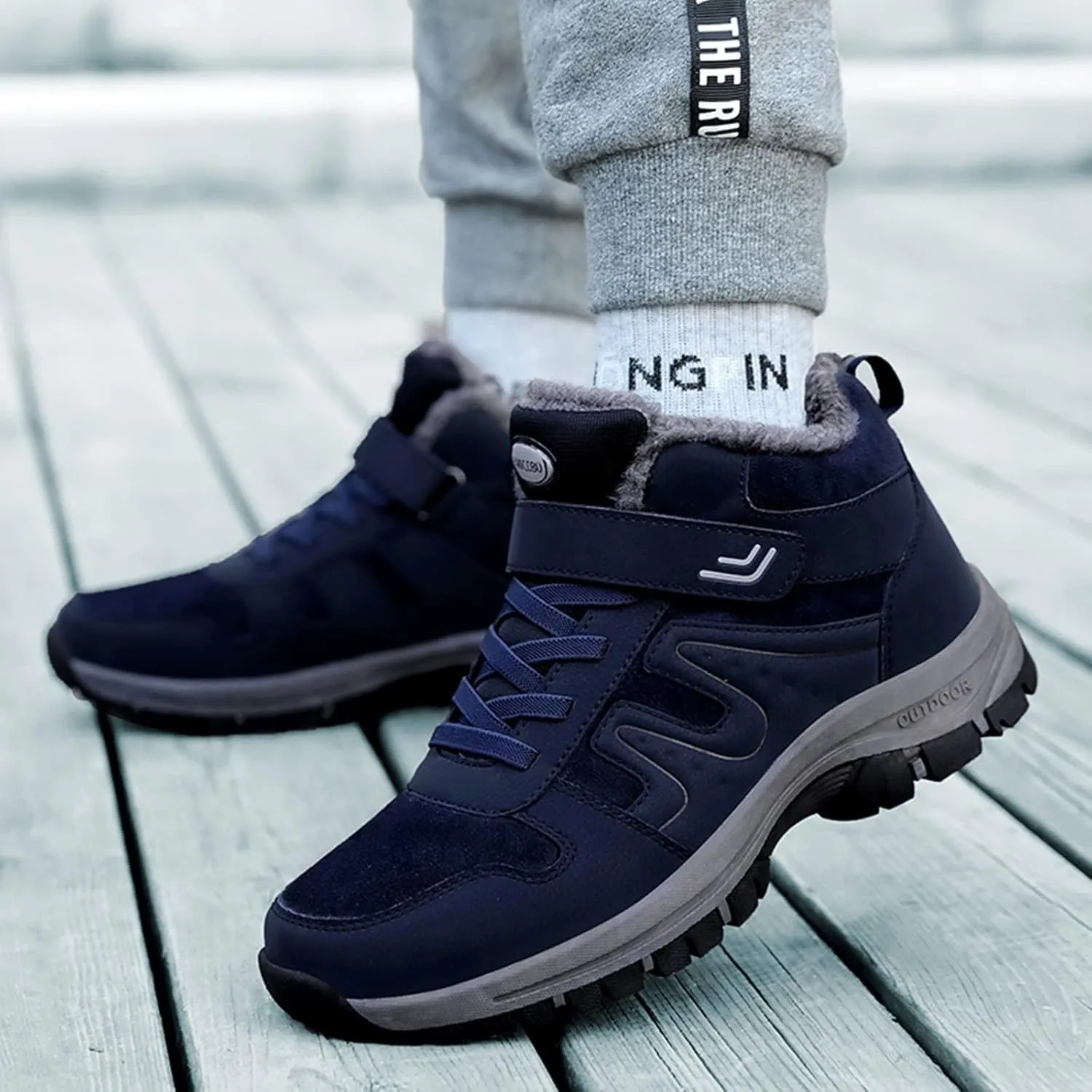 Men Work Boots Non Steel Toe Hiking Sneakers Warm Ankle Womens Safety Toe Shoes Wide Width Platform Sneakers Lightweight Safety Hike Grounded Footwear