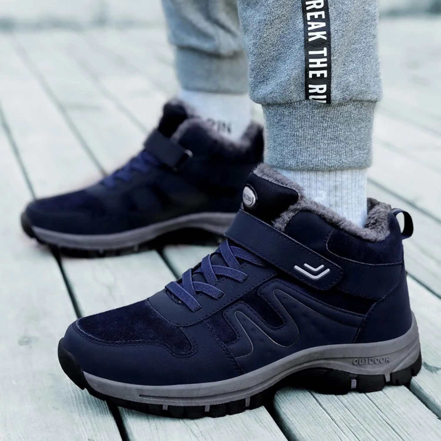 Men Work Boots Non Steel Toe Hiking Sneakers Warm Ankle Womens Safety Toe Shoes Wide Width Platform Sneakers Lightweight Safety Hike Grounded Footwear