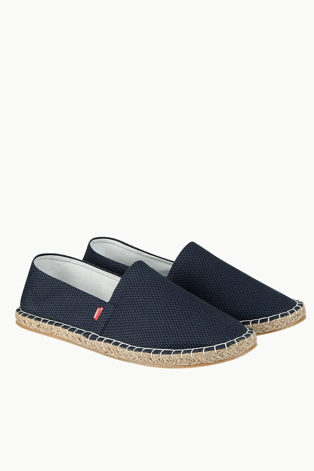 Men's Printed Navy Canvas Espadrilles