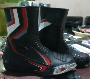 Motorbike Motorcycle Men Leather Racing Sports Shoes Boots MN-047