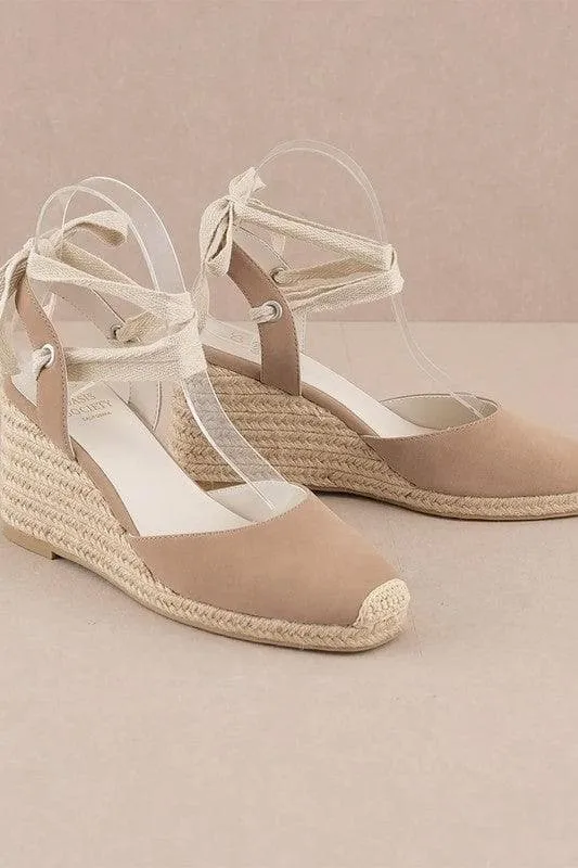 Oasis Society Alondra Espadrille Lace Up Wedge