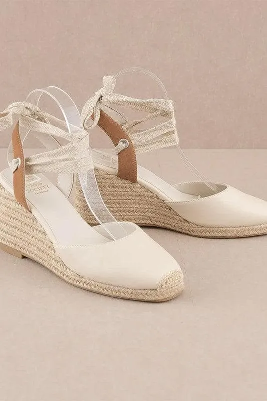 Oasis Society Alondra Espadrille Lace Up Wedge