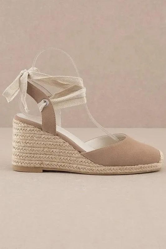 Oasis Society Alondra Espadrille Lace Up Wedge