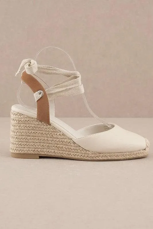 Oasis Society Alondra Espadrille Lace Up Wedge