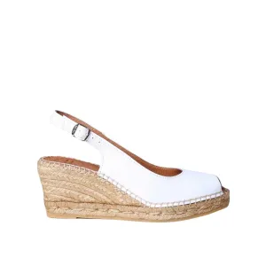 Plain Leather Wedge Espadrille for Women - Croacia