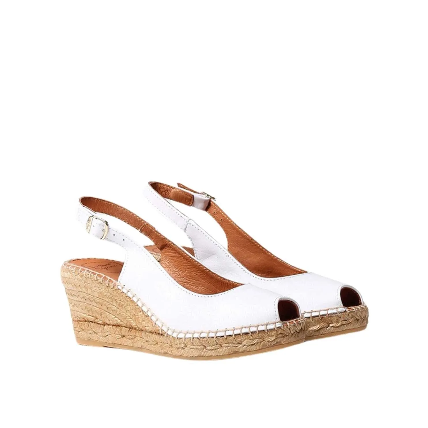 Plain Leather Wedge Espadrille for Women - Croacia