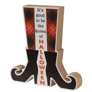*Queen of Halloween Witch Boots Shelf Sitter