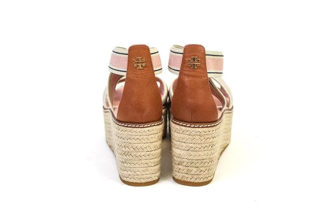 "Frieda" Cross Strap Espadrille Platform Wedges