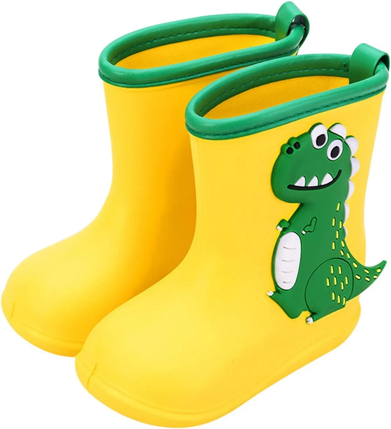 Rain Boots Toddler Children Cute Dinosaur Pull on Rainboots Boys Girls Cartoon Animals Water Shoes Baby