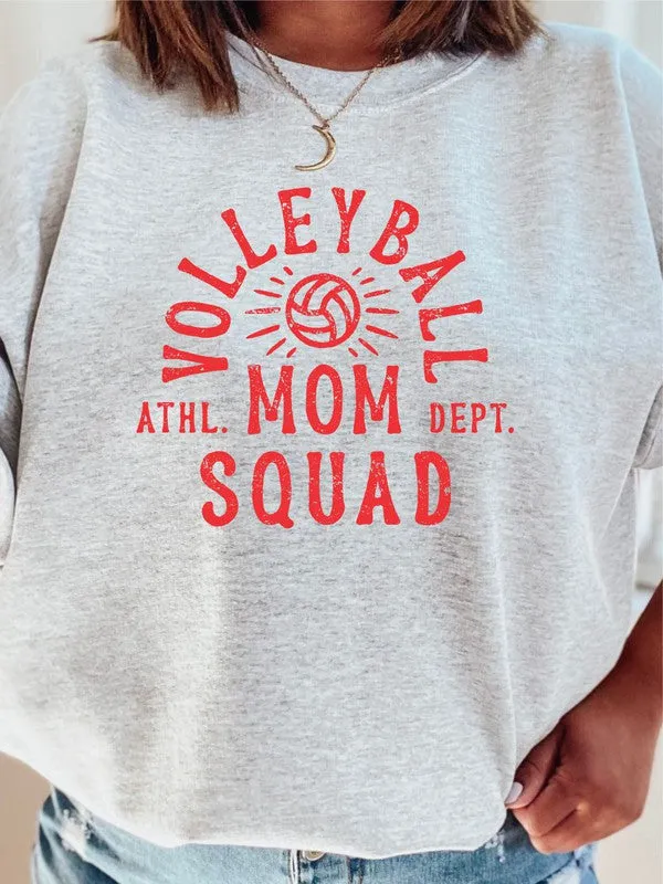 (Red Print) Mom Squad Volleyball Ath Department