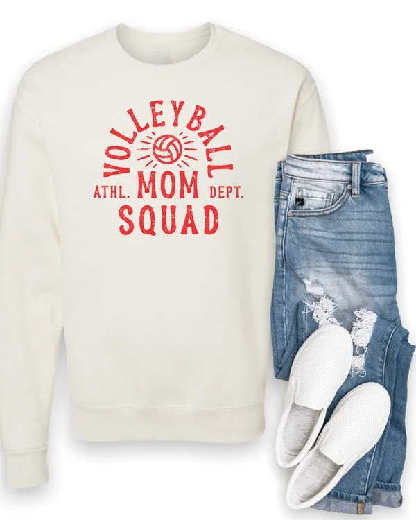 (Red Print) Mom Squad Volleyball Ath Department