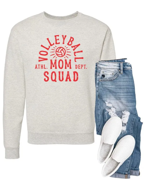 (Red Print) Mom Squad Volleyball Ath Department