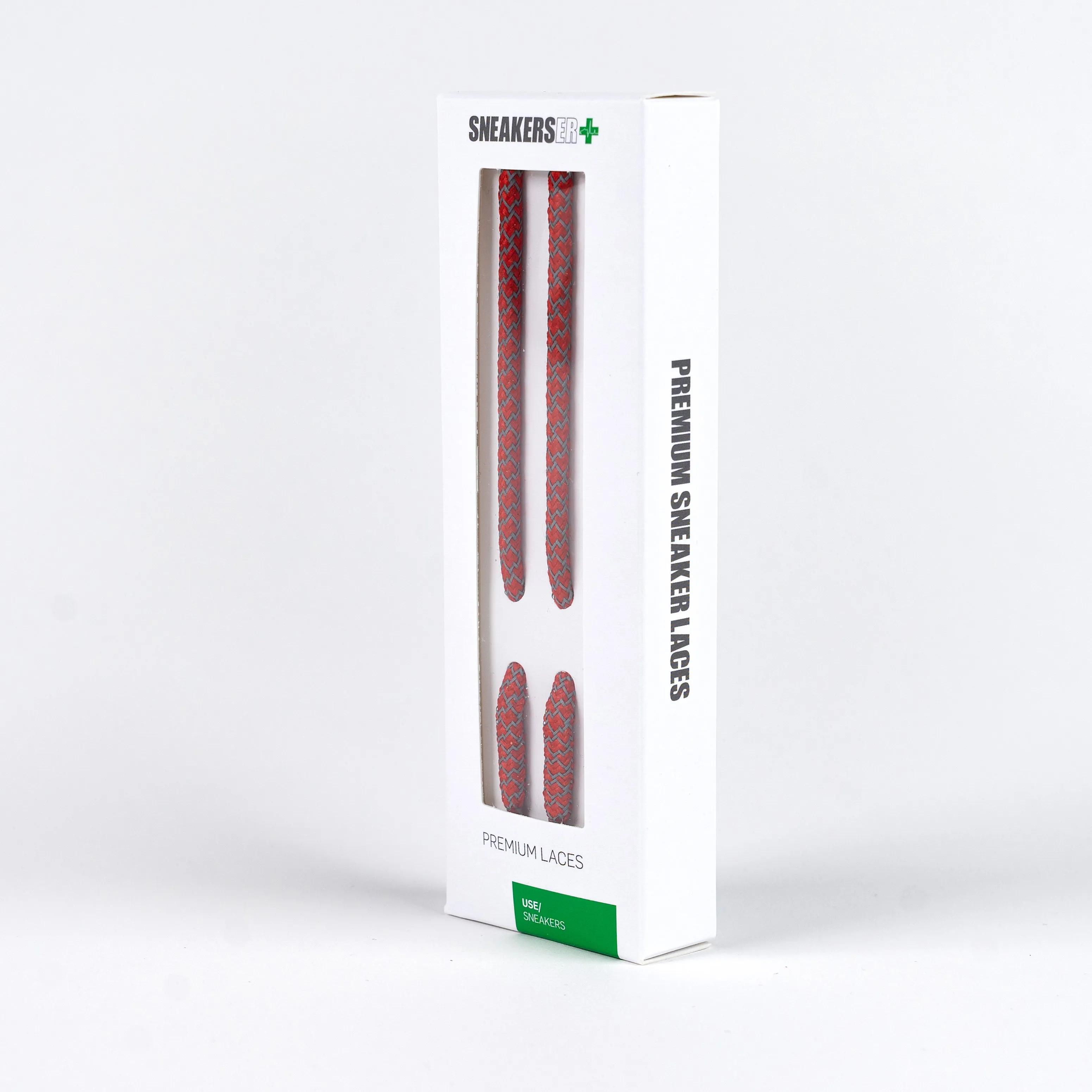ROUND REFLECTIVE LACES 120cm - RED