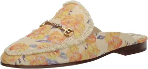 Sam Edelman Linnie Apricot Multi Fray Slip On Round Toe Flat Dress Mules Shoes