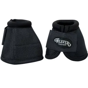Small Weaver 2520D Ballistic Nylon No Turn Horse Leg Bell Boots Pair Black