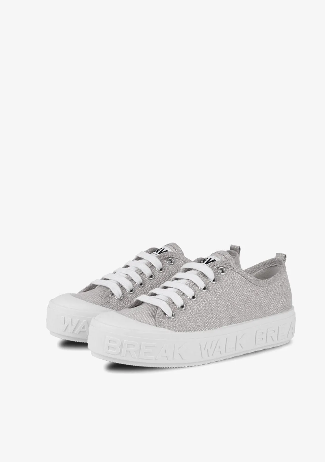 Sneakers Wicker Metal Silver