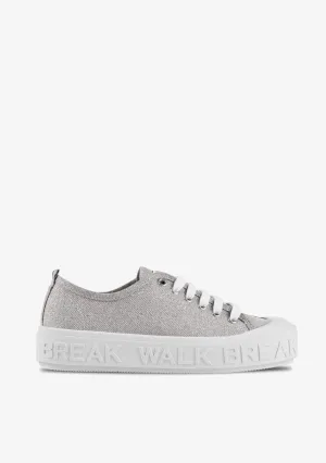 Sneakers Wicker Metal Silver