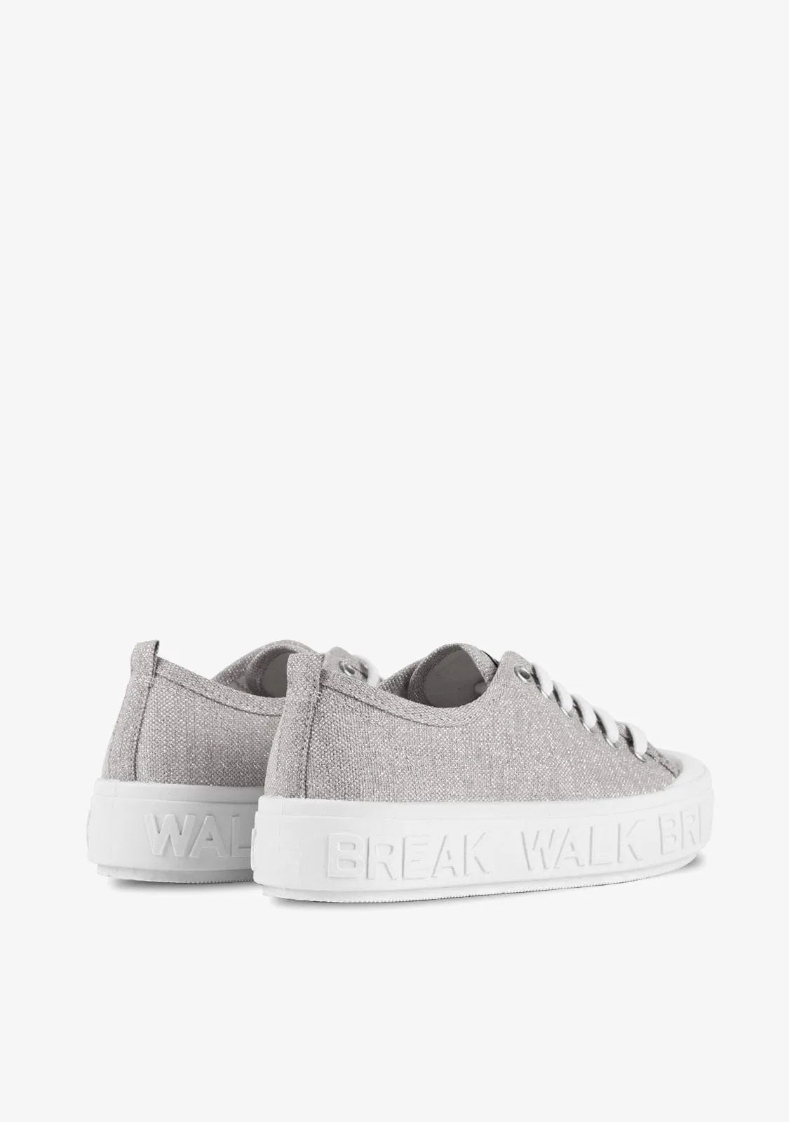 Sneakers Wicker Metal Silver