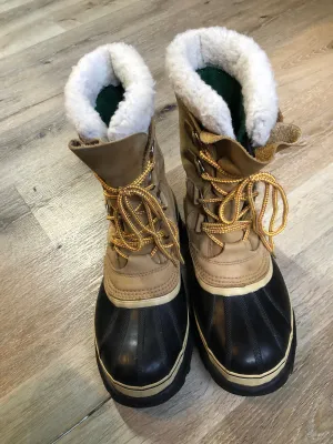 Sorel Caribou Waterproof Wool Lined Storm Boots, 8 Mens