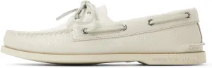 Sperry Men's Authentic Original 2-Eye Boat Shoe, White, 8 Wide