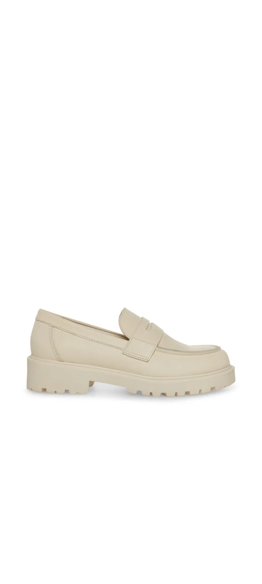 Steve Madden Lotto Bone/Bone Slip On Rounded Toe Chunky Heel Fashion Loafers