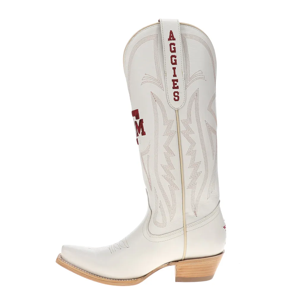 Texas A&M University Gameday Embroidered Logo Snip Toe Cowboy Boots
