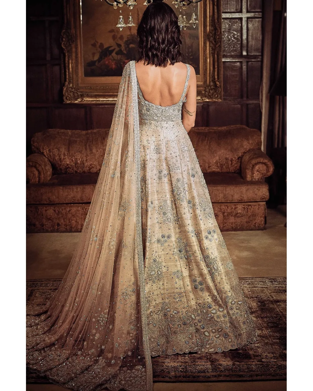 The Starlight Mogra Gown Set
