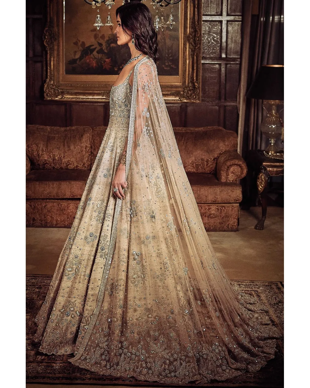 The Starlight Mogra Gown Set