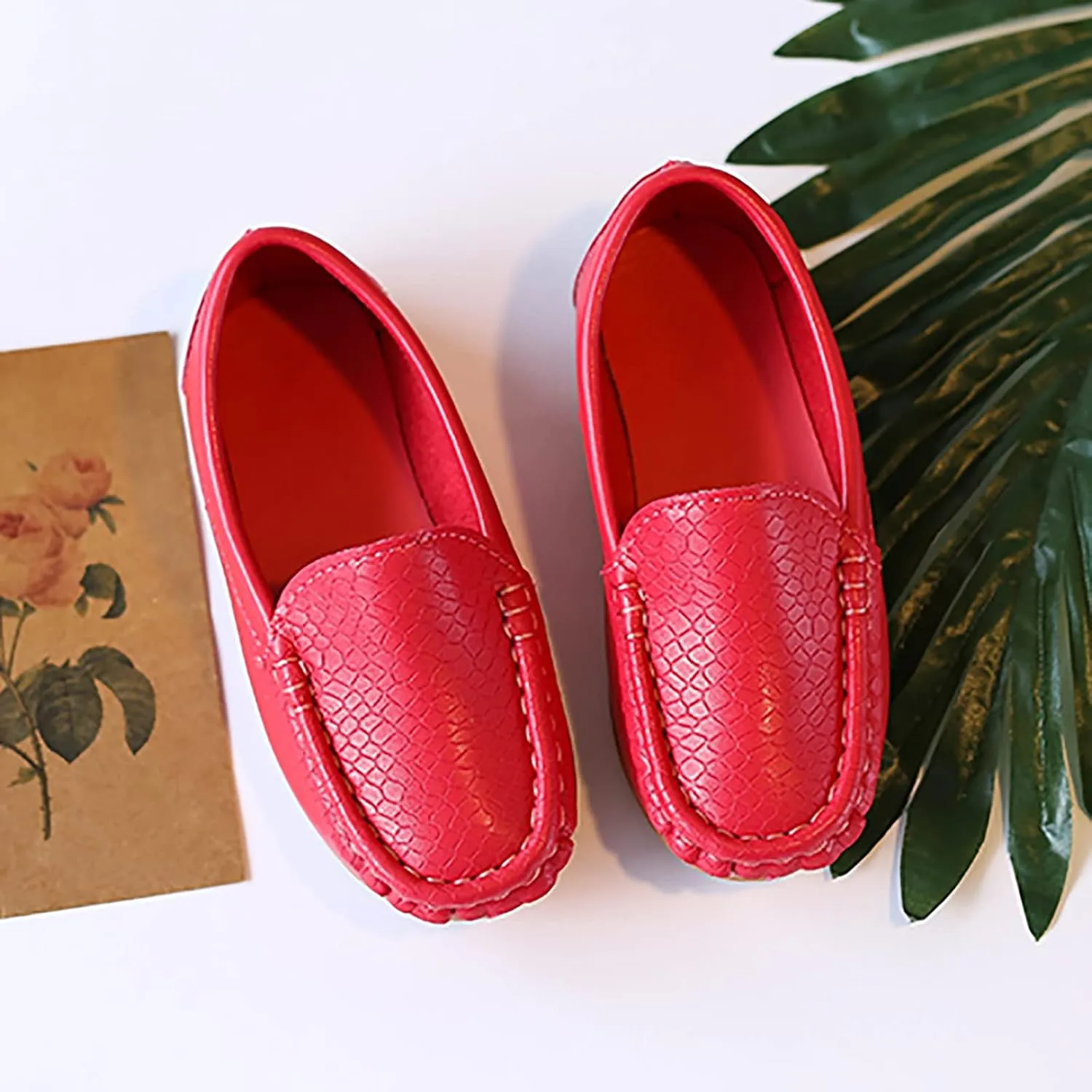 Toddler Little Kid Boys Girls Soft Slip On Loafers Dress Flat Shoes Boat Shoes Casual Shoes Girls Black Dress
