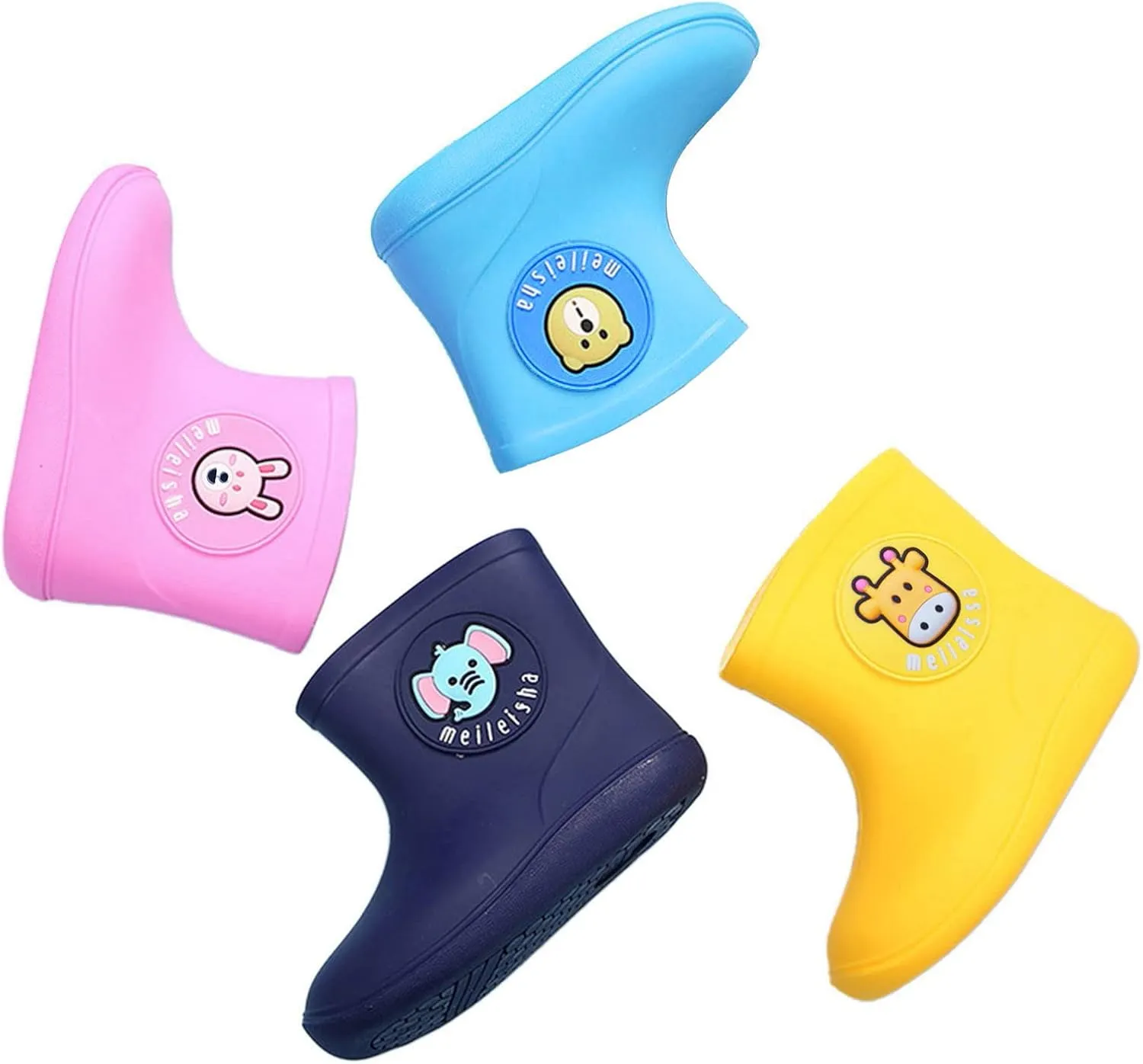 Toddler Rain Boots for Boys Girls, Waterproof eamless Lightweight Rubber Boots Kids Rain Boots Outdoor Playing
