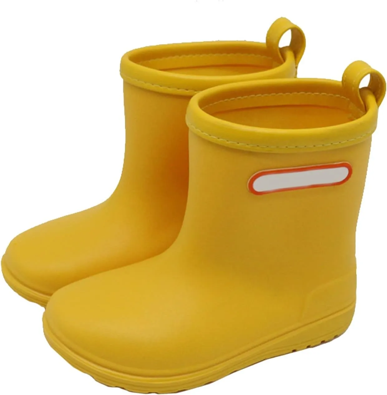 Toddler Rain Boots with Easy On Handles Boys Girls Non-Slip Lightweight Insulated Rain Shoes Kids Rubber Baby Girl Boots