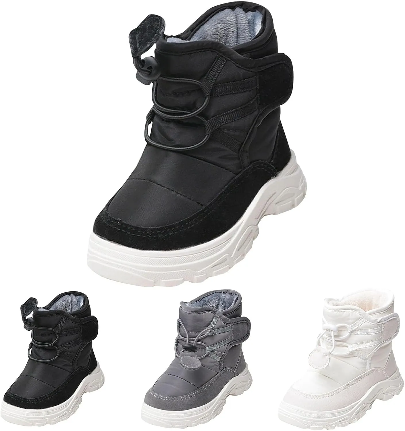 Toddler Snow Booties Open Toe Winter Ski Shoes Boys Kids Childrens Soft Sole Non Slip Fuzzy Warm Shoes Fashion Comfy