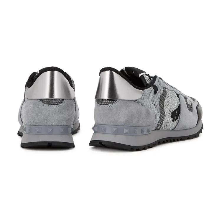 Valentino Grey & Silver Mesh Rockrunners