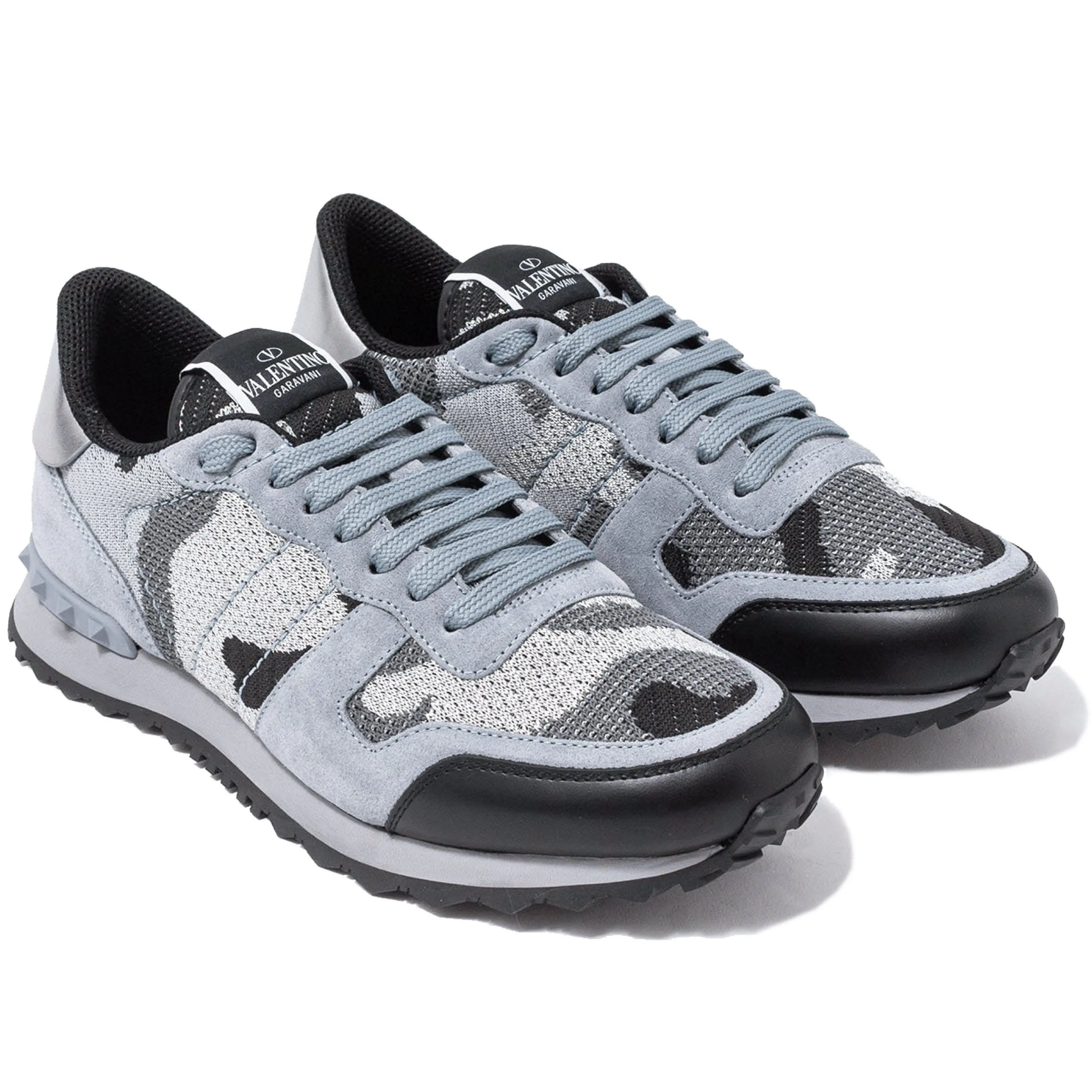 Valentino Grey & Silver Mesh Rockrunners