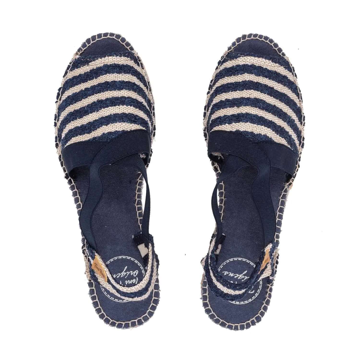 Vegan Cotton Wedge Espadrille with Stripes For Women - Breda-LP