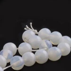 Vintage Japanese opal glass 10mm rounds package of 10. b11-bw-2011