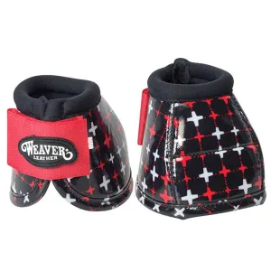 Weaver Leather Horse Leg Bell Boots Red Crosses Medium